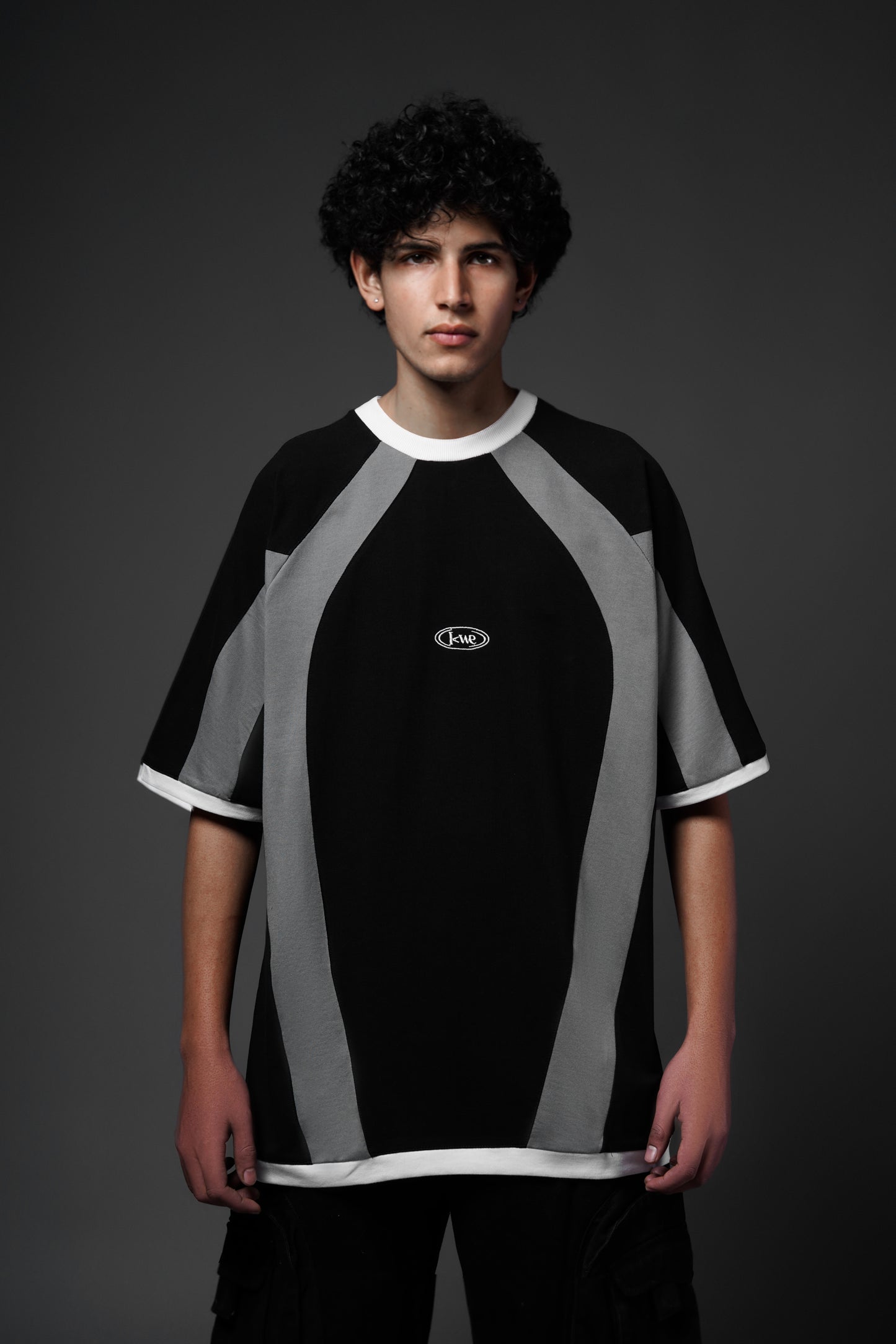 Panelled Tee Black