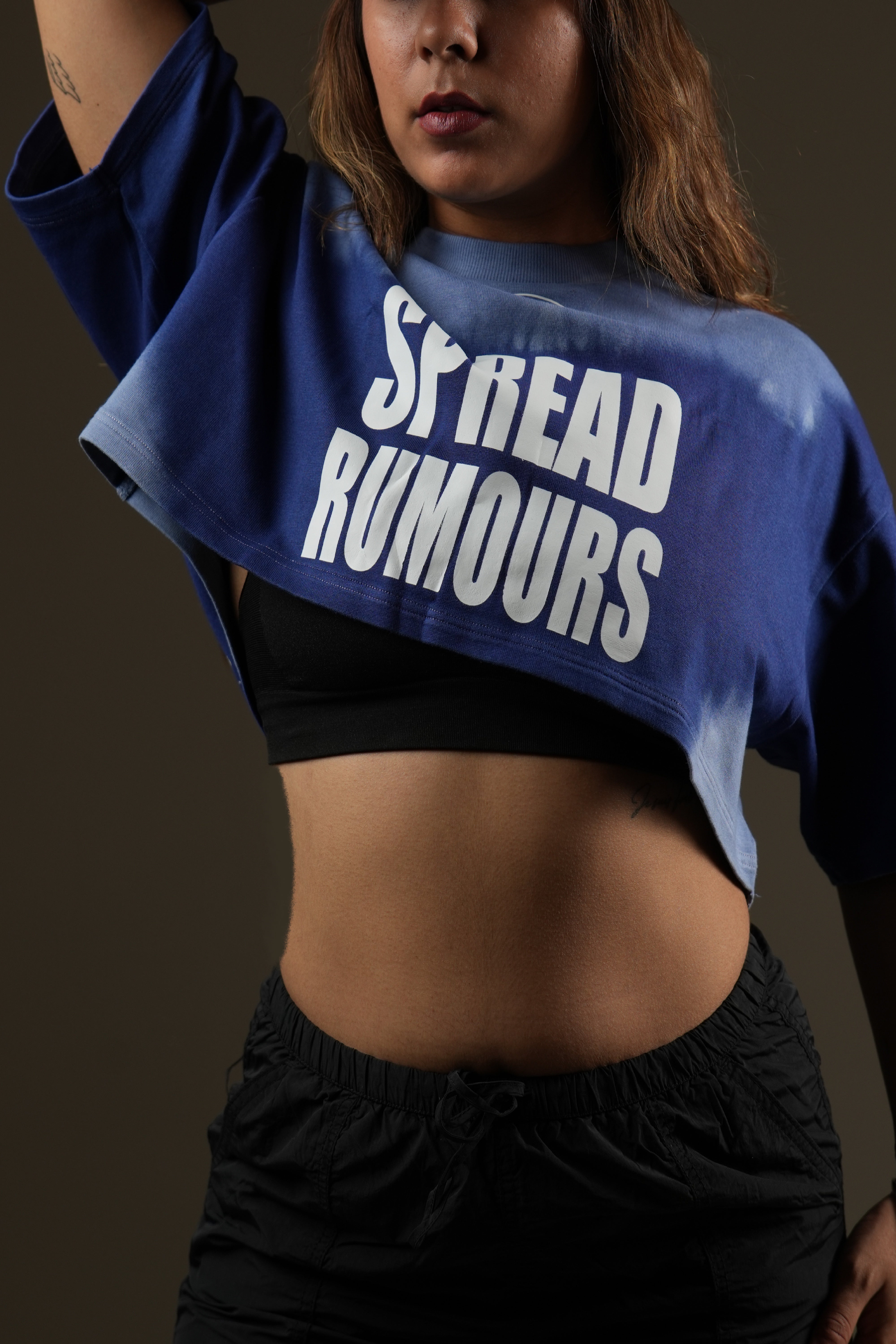 Spread Rumours Crop Top Blue